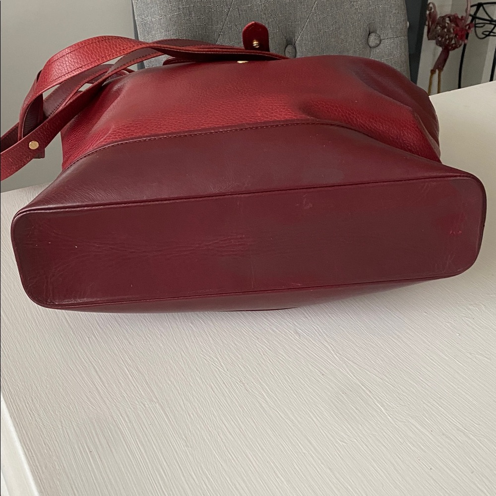 Cartier Burgundy Red Leather Tote - Authentic Vintage Luxury - Picture 11 of 16